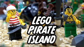 Huge LEGO Pirates Hidden Waterfall Treasure Hunt!