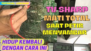 MATI TOTAL TV TABUNG SHARP 14 INCH | SAAT PETIR MENYAMBAR