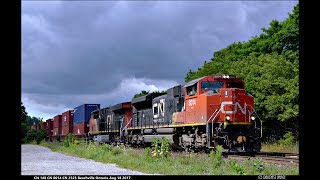 RAILREEL Train Chasing CN 148 and 149, 385, 319 and VIA and  CP Aug 18 2017