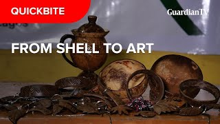 Making art from coconut shell