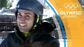 Pita Taufatofua First Attempt at Cross-Country Skiing