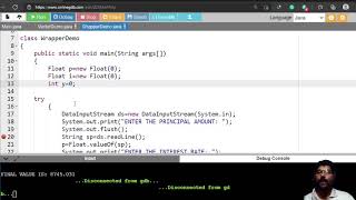 Java Lab Experiments 10 : Wrapper Example