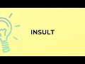 What is the meaning of the word INSULT?