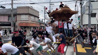 令和4年8月28日　下野町だんじり潮かけブレーキテスト