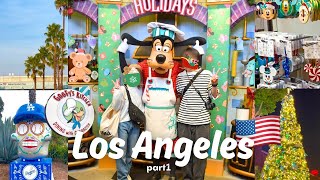 【LA vlog🇺🇸#1】クリスマスシーズンのロサンゼルス旅4泊6日🎅🎄ドジャースタジアム｜グーフィーズキッチン｜ダウンタウン・ディズニー｜4K