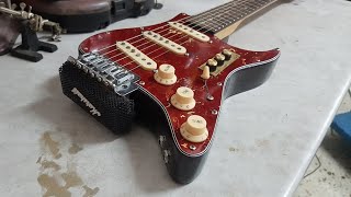 Travel guitar with built-in Amp Homemade DIY