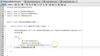 Basic Java 66 pelajaran IO read() readLine()