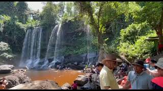 ទឹកធ្លាក់ភ្នំគូលែន waterfall at Kulen Mountain 🌄