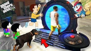 GTA 5  : Franklin Invite Doremon For Magical Door , Shinchan \u0026 pinchan !