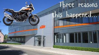 The KTM collapse ‖ why did this happen?