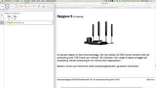 Eksamen S2, oppgave 6, del 2, eksempel