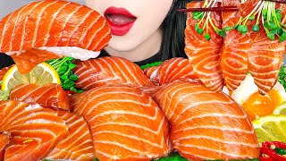 ASMR MARINATED SALMON, GIANT SUSHI 대왕연어초밥, 연어장 만들기 RAW SEAFOOD EATING SOUNDS MUKBANG & RECIPE 먹방 레시피