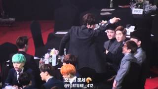 160114 서울가요대상 EXO, 백현이의 초능력22 엑소엘 함성소리 조절하는 능력자