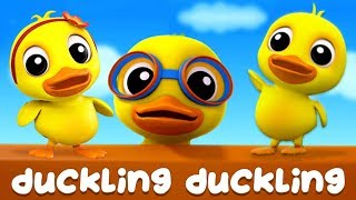 アヒルの子 アヒルの子 | 子供のために韻を踏む | 保育園の歌 | 漫画 | アヒルの歌 | Duckling Duckling | Farmees Japanese | 子供たち テレビ