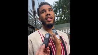 Jayson Tatum talks about the Kevin Durant for Jaylen Brown trade rumors
