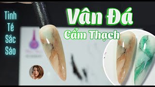 Cách làm mẫu Nail vân đá cẩm thạch đơn giản