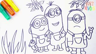 How to Draw a Minion | Despicable Me 3 | Draw minions from Despicable me 3 movie