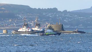 HMS Anson (S124) returns to Faslane, Scotland