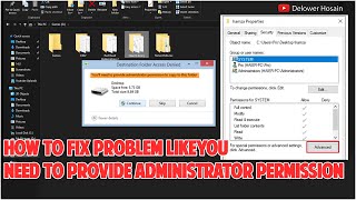 Fix Any Require Permission From Administrator Problem ||  Delete / Modify Folder Easy Solve ||
