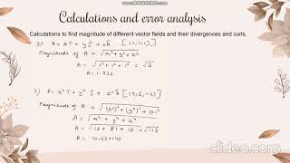 vector fields, curl and divergence on matlab | iiitv-icd | PH100 PPT presentation