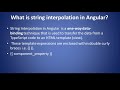 What is string interpolation in Angular ?
