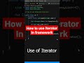 how to use iterator in java framework