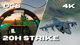 Dawn till Dusk AV-8B 20h Scud Strike | 4K Highest Graphics DCS World