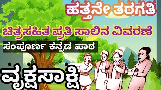 Vruksha sakshi, ವೃಕ್ಷಸಾಕ್ಷಿ ಪಾಠದ ವಿವರಣೆ, kannada lesson Vruksha sakshi summary,