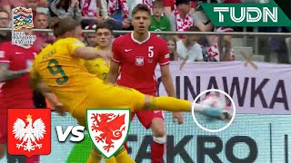 ¡BURNS LA INTENTA DE LUJO! Defensa lo evita | Polonia 0-0 Gales | UEFA Nations League 2022 J1 | TUDN