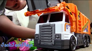 Garbage Truck Surprise Toy UNBOXING! Legos Pretend Play for Children! | JackJackPlays