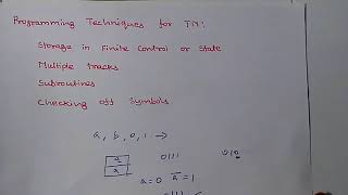 1.Programming Techniques for Turing Machine Construction