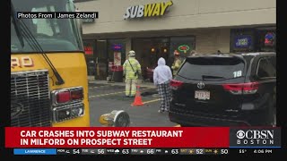 Car Crashes Into Subway Restaurant In Milford On Prospect Street