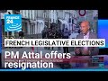 French PM Attal offers resignation, up to Macron to decide • FRANCE 24 English