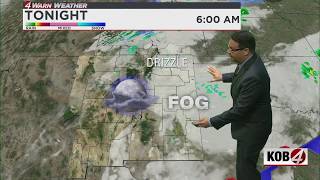 Low clouds, patchy fog, and drizzle expected in eastern New Mexico overnight
