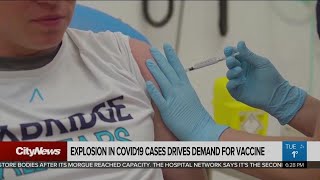 Explosion in COVID-19 cases drives demand for vaccine