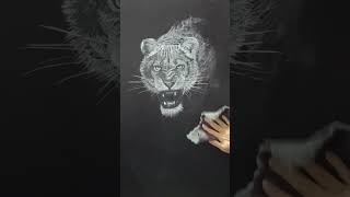 黑板擦｜黑板粉筆畫 ｜獅子｜Chalkboard drawing and eraser ｜#sketching #art #drawing #chalkart #drawingtutorial