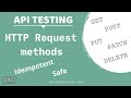 HTTP common request methods | Idempotent & Safe methods