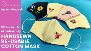 D.I.Y. HAND-SEWN RE-USABLE COTTON MASK