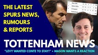 TOTTENHAM NEWS: Down to 7th! "Spurs Wanted Conte to Stay", Team News, Mason "We Need a Reaction!"