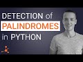 Detection of PALINDROMES | Python recursive function to identify symmetric strings