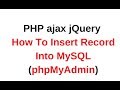 php ajax jquery 3.3.1 insert record into mysql (phpmyadmin)
