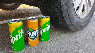 EXPERIMENT: Car vs Cola, Fanta. Crushing crunchy & soft