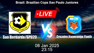 🔴 LIVE: Sao Bernardo/SPU20 vs Cruzeiro Itaporanga Youth - Live Football Score