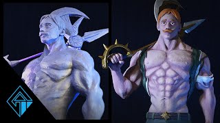 🔷 Sculpting ESCANOR fromThe Seven Deadly Sins | Escanor the one Custom figure in clay