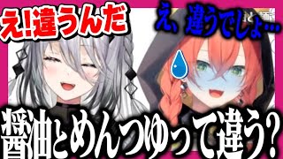 醤油とめんつゆが一緒だと思っているソフィに恐怖するあかぴゃん【にじさんじ　切り抜き】