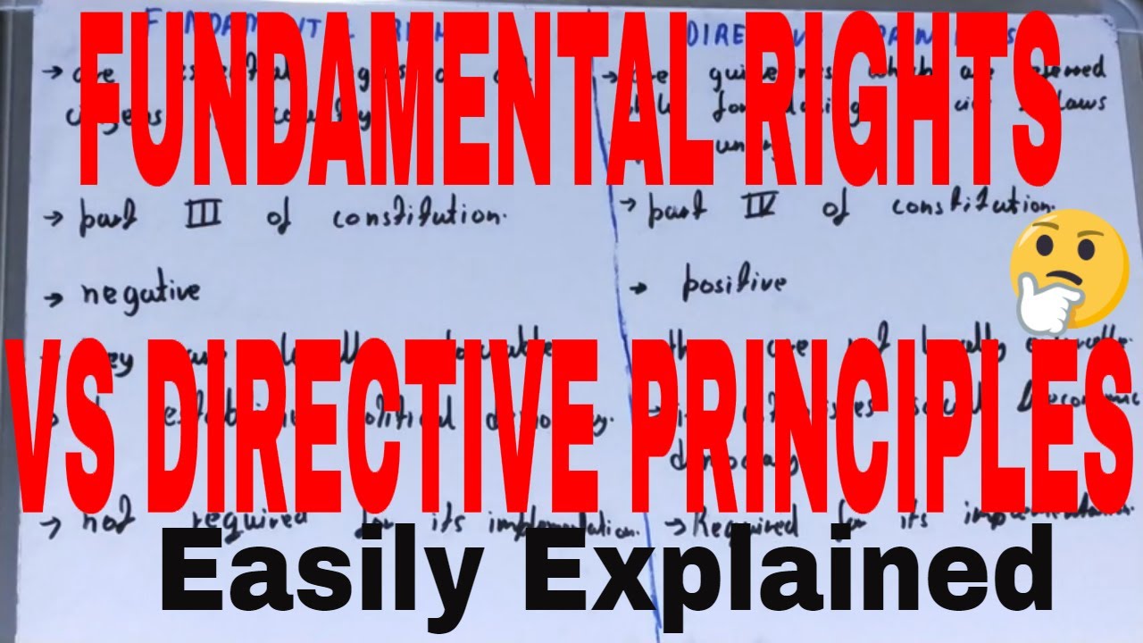 Difference Between Fundamental Rights And Directive Principles ...