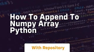 how to append to numpy array python