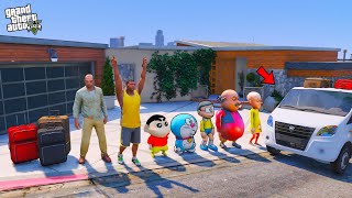 Shinchan \u0026 Franklin Start A New Trip Car Going to Forest in GTA 5