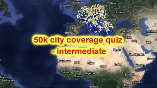 Hugequiz: 50k city coverage quiz - Intermediate