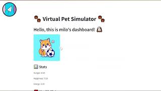 Virtual Pet Game Built with Python | Final Project by Yasmine, WiT Student | Spring 2025
